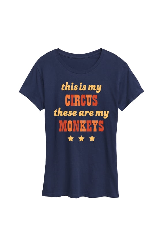 - Circus My Monkeys - Women's Short Sleeve Graphic T-Shirt