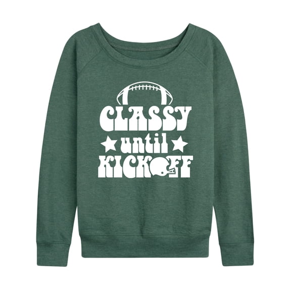 Instant Message - Classy Until Kickoff - Women's Lightweight French Terry Long Sleeve Shirt