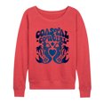 thumbnail image 1 of Instant Message - Coastal Cowgirl Mermaids - Women's Lightweight French Terry Pullover, 1 of 6