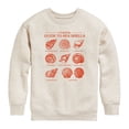 thumbnail image 1 of Instant Message - Coastal Guide To Sea Shells Chart Graphic Long Sleeve Fleece Sweatshirt, 1 of 5
