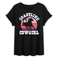 thumbnail image 1 of Instant Message - Coastline Cowgirl - Women's Oversized Graphic T-Shirt, 1 of 5