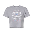 thumbnail image 1 of Instant Message - Cocktail Party - Junior's Cropped Tee, 1 of 5