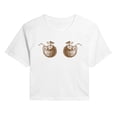 thumbnail image 1 of Instant Message - Coconut Drinks - Juniors Cropped Graphic T-Shirt, 1 of 5