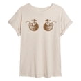 thumbnail image 1 of Instant Message - Coconut Drinks Oversized Graphic T-Shirt, 1 of 5