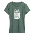 thumbnail image 1 of Instant Message - Coffee And Camping Short Sleeve Graphic T-Shirt, 1 of 5