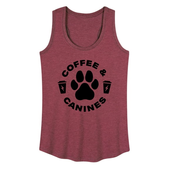 Instant Message - Coffee And Canines - Women's Racerback Tank Top