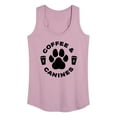 thumbnail image 1 of Instant Message - Coffee And Canines - Women's Racerback Tank Top, 1 of 6