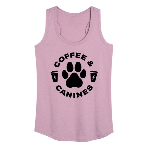 Instant Message - Coffee And Canines - Women's Racerback Tank Top
