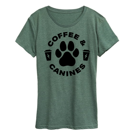 Instant Message - Coffee And Canines - Women's Short Sleeve Graphic T-Shirt