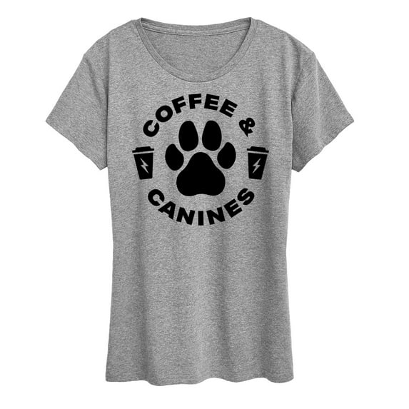 Instant Message - Coffee And Canines - Women's Short Sleeve Graphic T-Shirt