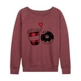 thumbnail image 1 of Instant Message - Coffee And Donut - Women's Lightweight French Terry Long Sleeve Shirt, 1 of 6