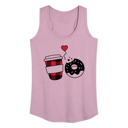 Instant Message - Coffee And Donut - Women's Racerback Tank Top