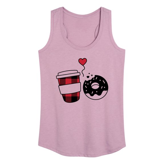 Instant Message - Coffee And Donut - Women's Racerback Tank Top