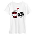thumbnail image 1 of Instant Message - Coffee And Donut - Women's Short Sleeve Graphic T-Shirt, 1 of 6