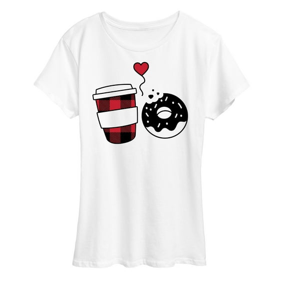 Instant Message - Coffee And Donut - Women's Short Sleeve Graphic T-Shirt