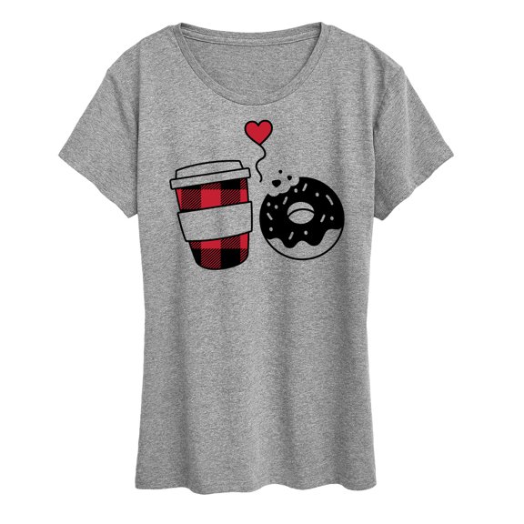 Instant Message - Coffee And Donut - Women's Short Sleeve Graphic T-Shirt