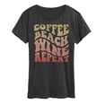 thumbnail image 1 of Instant Message - Coffee Beach Wine Repeat - Women's Short Sleeve Graphic T-Shirt, 1 of 6