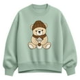 thumbnail image 1 of Instant Message - Coffee Bear - Ladies Oversized Fleece Crew Sweatshirt, 1 of 4