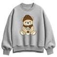 thumbnail image 1 of Instant Message - Coffee Bear - Ladies Oversized Fleece Crew Sweatshirt, 1 of 4