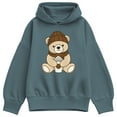 thumbnail image 1 of Instant Message - Coffee Bear - Ladies Oversized Fleece Hoodie Sweatshirt, 1 of 4