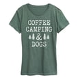 thumbnail image 1 of Instant Message - Coffee Camping And Dogs - Women's Short Sleeve Graphic T-Shirt, 1 of 5
