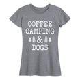 thumbnail image 1 of Instant Message - Coffee Camping And Dogs - Women's Short Sleeve Graphic T-Shirt, 1 of 5
