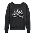 thumbnail image 1 of Instant Message - Coffee & Camping - Outdoor Adventures - Women's Lightweight French Terry Long Sleeve Shirt, 1 of 6