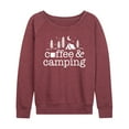 thumbnail image 1 of Instant Message - Coffee & Camping - Outdoor Adventures - Women's Lightweight French Terry Long Sleeve Shirt, 1 of 6