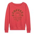thumbnail image 1 of Instant Message - Coffee Culture No Coffee No Work - Women's Lightweight French Terry Pullover, 1 of 6