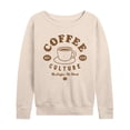 thumbnail image 1 of Instant Message - Coffee Culture No Coffee No Work - Women's Lightweight French Terry Long Sleeve Shirt, 1 of 6