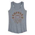 thumbnail image 1 of Instant Message - Coffee Culture No Coffee No Work - Women's Racerback Tank Top, 1 of 6