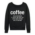 thumbnail image 1 of Instant Message - Coffee Eeffoc - Women's French Terry Long Sleeve Pullover, 1 of 5