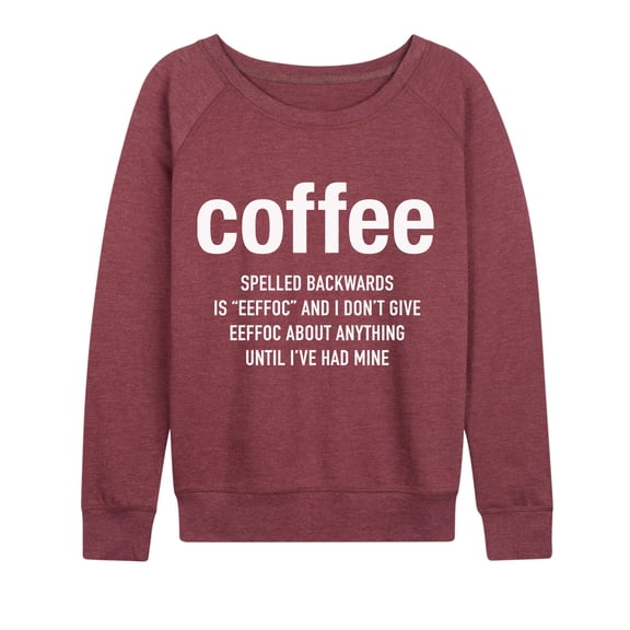 Instant Message - Coffee Eeffoc - Women's French Terry Long Sleeve Pullover