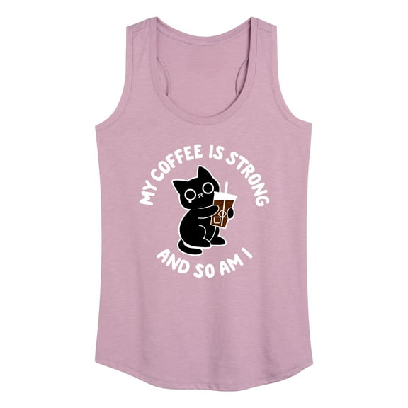 Instant Message - Coffee Is Strong - Women's Racerback Tank Top