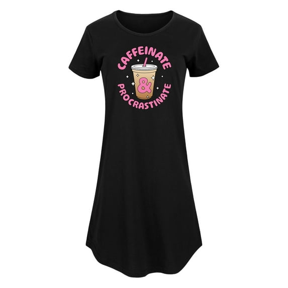 Instant Message - Coffee Lover - Caffeinate & Procrastinate - Women's Any Way Dress