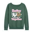 thumbnail image 1 of Instant Message - Coffee Lover - Coffee & Bagel Better Together - Women's Lightweight French Terry Long Sleeve Shirt, 1 of 6