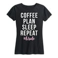 thumbnail image 1 of Instant Message - Coffee Plan Sleep Repeat - Engagement Wedding Bridesmaid - Women's Short Sleeve Graphic T-Shirt, 1 of 5