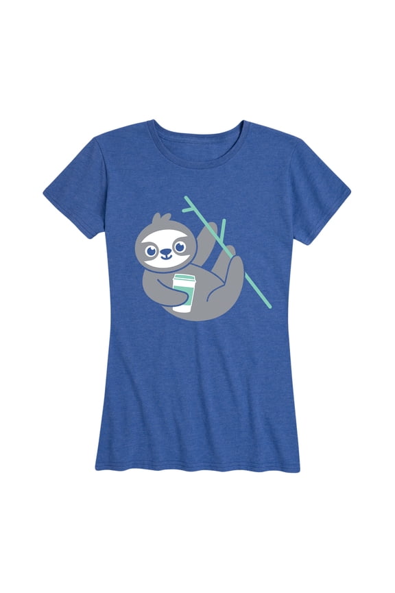 - Coffee Sloth - Women's Short Sleeve Graphic T-Shirt