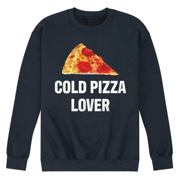 Instant Message - Cold Pizza Lover - Men's Crew Neck Fleece Pullover