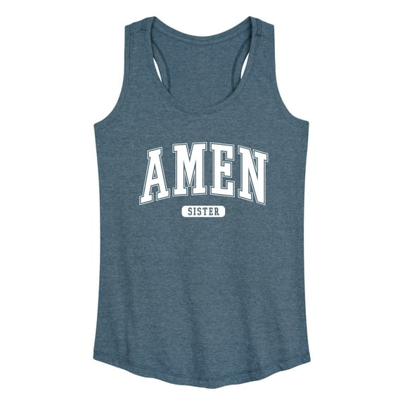 Instant Message - Collegiate Amen - Women's Racerback Tank Top