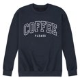 thumbnail image 1 of Instant Message - Collegiate Coffee Please Graphic Fleece Sweatshirt, 1 of 5
