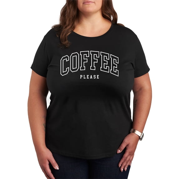 Instant Message - Collegiate Coffee Please Short Sleeve Graphic T-Shirt