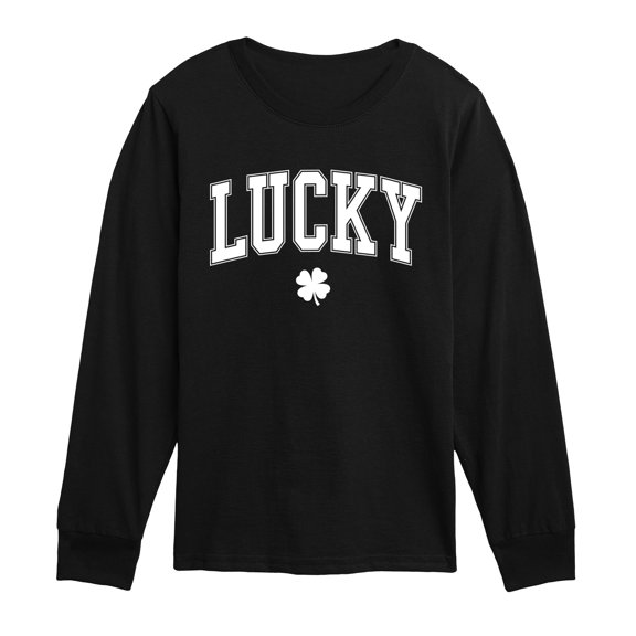 Instant Message - Collegiate Lucky - Youth Boys Long Sleeve Graphic T-Shirt