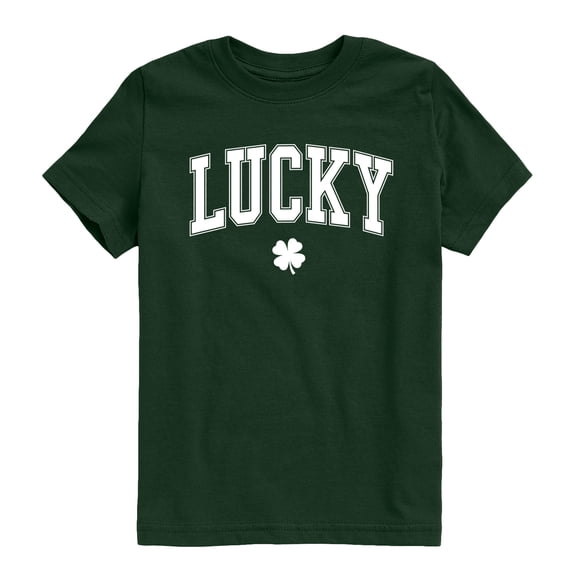 Instant Message - Collegiate Lucky - Youth Boys Short Sleeve Graphic T-Shirt