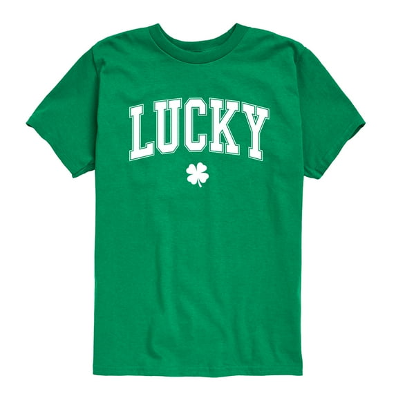 Instant Message - Collegiate Lucky - Youth Boys Short Sleeve Graphic T-Shirt