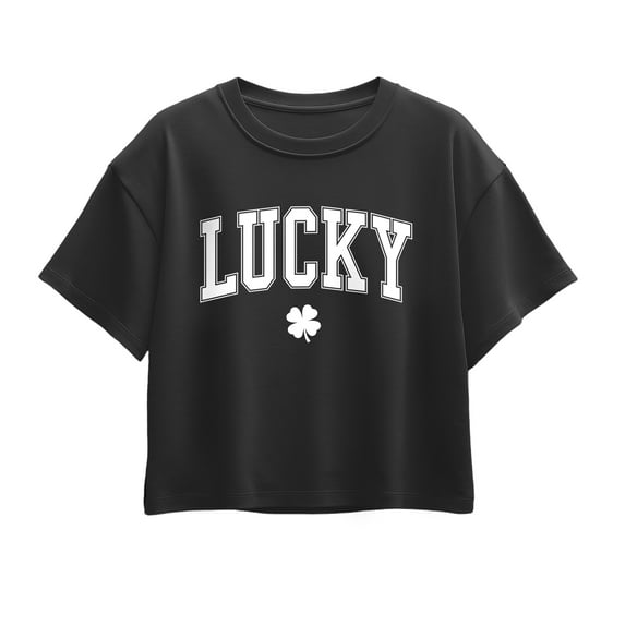 Instant Message - Collegiate Lucky - Youth Girls Boxy T-Shirt