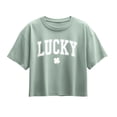 thumbnail image 1 of Instant Message - Collegiate Lucky - Youth Girls Boxy T-Shirt, 1 of 5