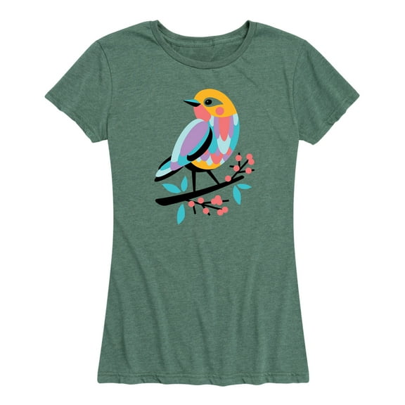 Instant Message - Color Block Bird - Women's Short Sleeve Graphic T-Shirt