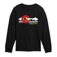 thumbnail image 1 of Instant Message - Colorado Flag Snowboarder - Youth Long Sleeve Graphic T-shirt, 1 of 5