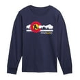 thumbnail image 1 of Instant Message - Colorado Flag Snowboarder - Youth Long Sleeve Graphic T-shirt, 1 of 5